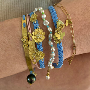 Lene Vibe South Sea Keshi Pearl Rainbow Cord Bracelet | Quadrum Gallery