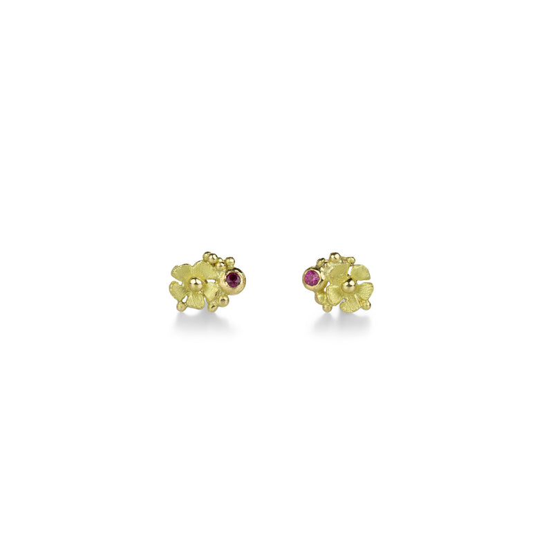 Lene Vibe Ruby Floral Studs | Quadrum Gallery