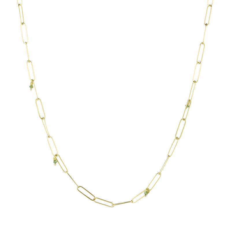 Lene Vibe Popsicle Chain with Green Diamond Beads | Quadrum Gallery