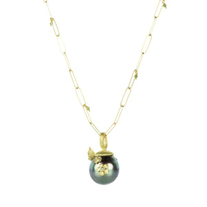 Lene Vibe Tahitian Pearl with Flowers & Bird (Pendant Only) | Quadrum Gallery