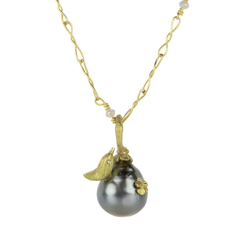 Lene Vibe Pearl Pendant with Carved Bird (Pendant Only) | Quadrum Gallery