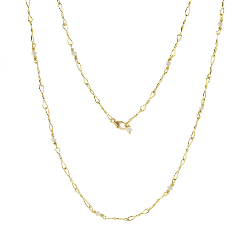 Lene Vibe Gold Twist Chain with Diamond Beads | Quadrum Gallery