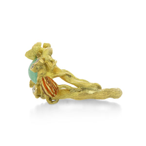 Lene Vibe Paraiba Tourmaline Whimsical Garden Ring | Quadrum Gallery