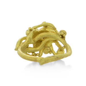 Lene Vibe Octopus Ring With Green Diamonds | Quadrum Gallery