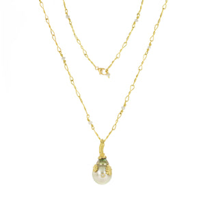 Lene Vibe Tahitian Pearl with 18k Leaves (Pendant Only) | Quadrum Gallery