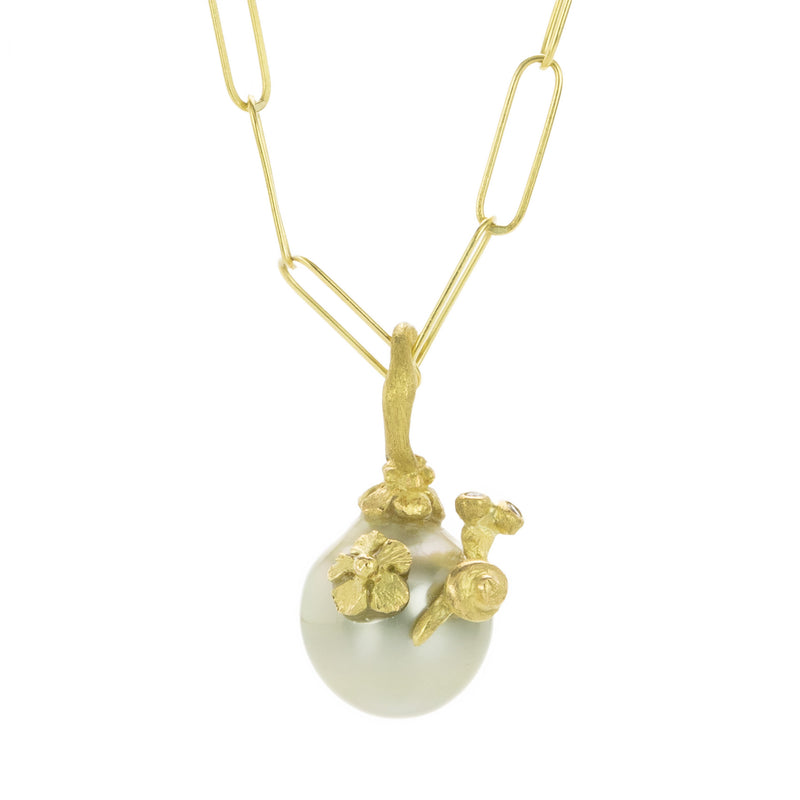 Lene Vibe Tahiti Pearl with Snail and Flower (Pendant Only) | Quadrum Gallery
