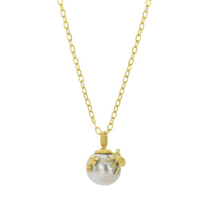 Lene Vibe Tahitian Pearl with Bug and Flowers (Pendant Only) | Quadrum Gallery