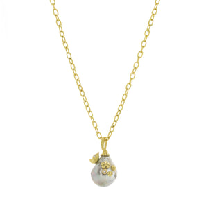 Lene Vibe Tahitian Pearl with Flowers & Bird (Pendant Only) | Quadrum Gallery