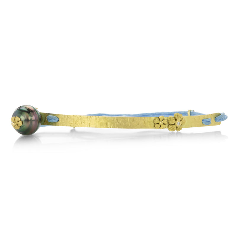 Lene Vibe 18k Textured Gold and Nylon Bracelet | Quadrum Gallery