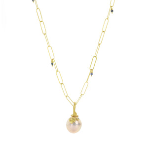 Lene Vibe Pearl Pendant with Carved Flower (Pendant Only) | Quadrum Gallery