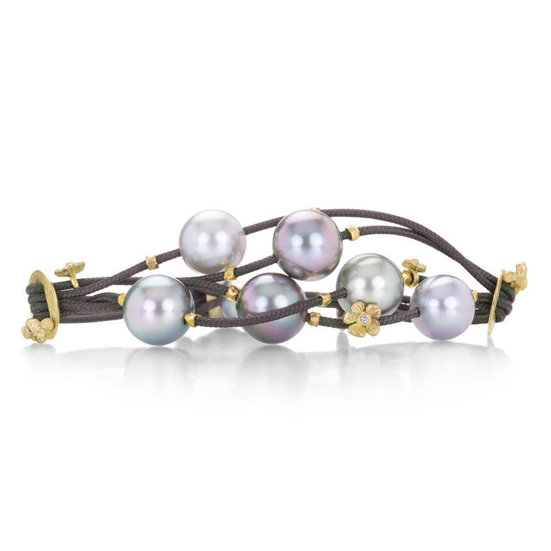 Lene Vibe Multi Strand Tahitian Pearl Cord Bracelet | Quadrum Gallery