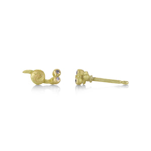 Lene Vibe 18k Snail Studs with Diamonds | Quadrum Gallery