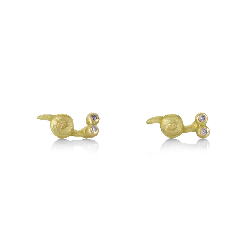 Lene Vibe 18k Snail Studs with Diamonds | Quadrum Gallery