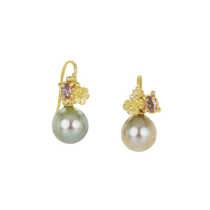 Lene Vibe Pearl and Pink Diamond Earrings | Quadrum Gallery