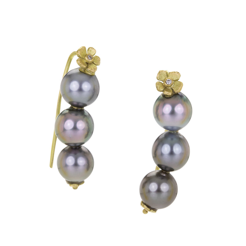 Lene Vibe Triple Tahitian Pearl Earrings | Quadrum Gallery