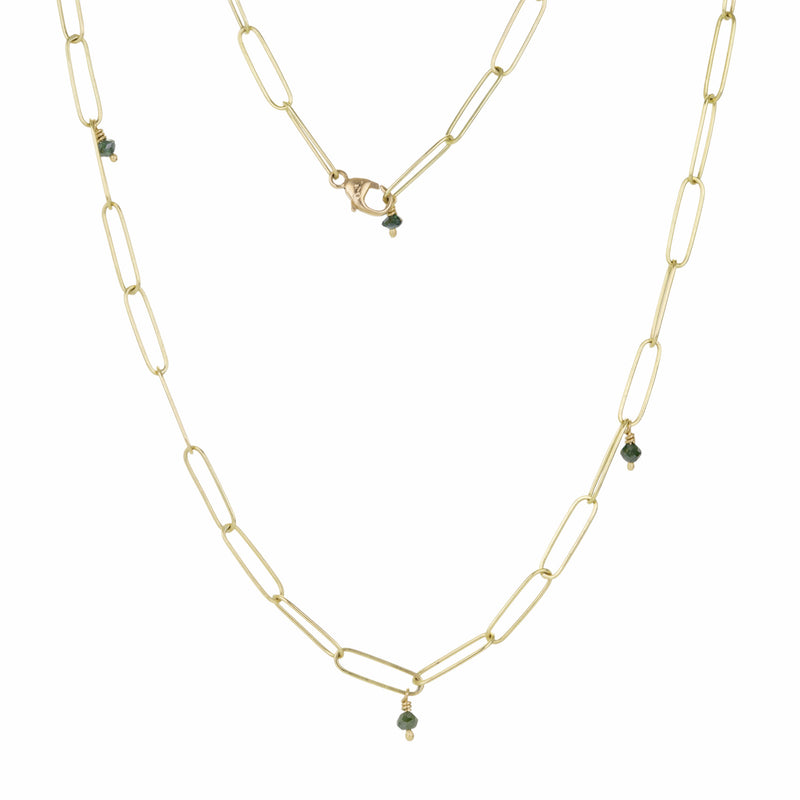 Lene Vibe Popsicle Chain with Green Diamonds | Quadrum Gallery