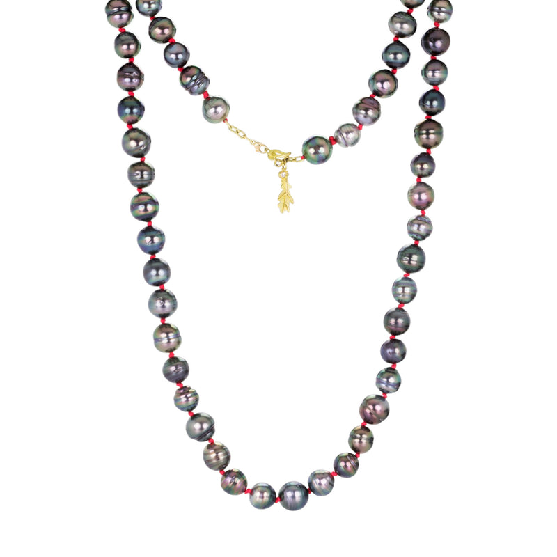Lene Vibe Pink Cord Tahitian Pearl Necklace | Quadrum Gallery