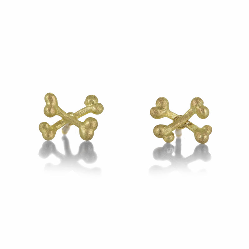 Lene Vibe 18k CrossBone Studs  | Quadrum Gallery