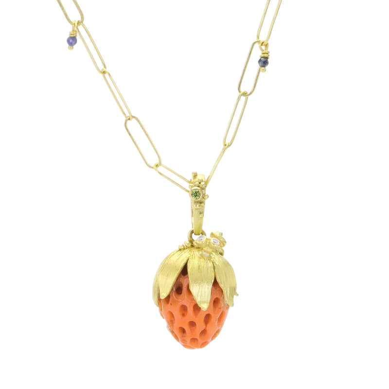 Lene Vibe Coral Strawberry Pendant with Snail (Pendant Only) | Quadrum Gallery