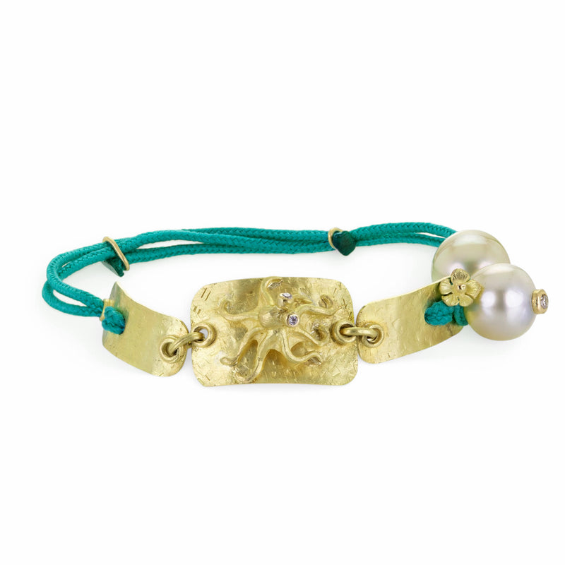 Lene Vibe 18k Octopus Cord Bracelet with South Sea Pearls | Quadrum Gallery