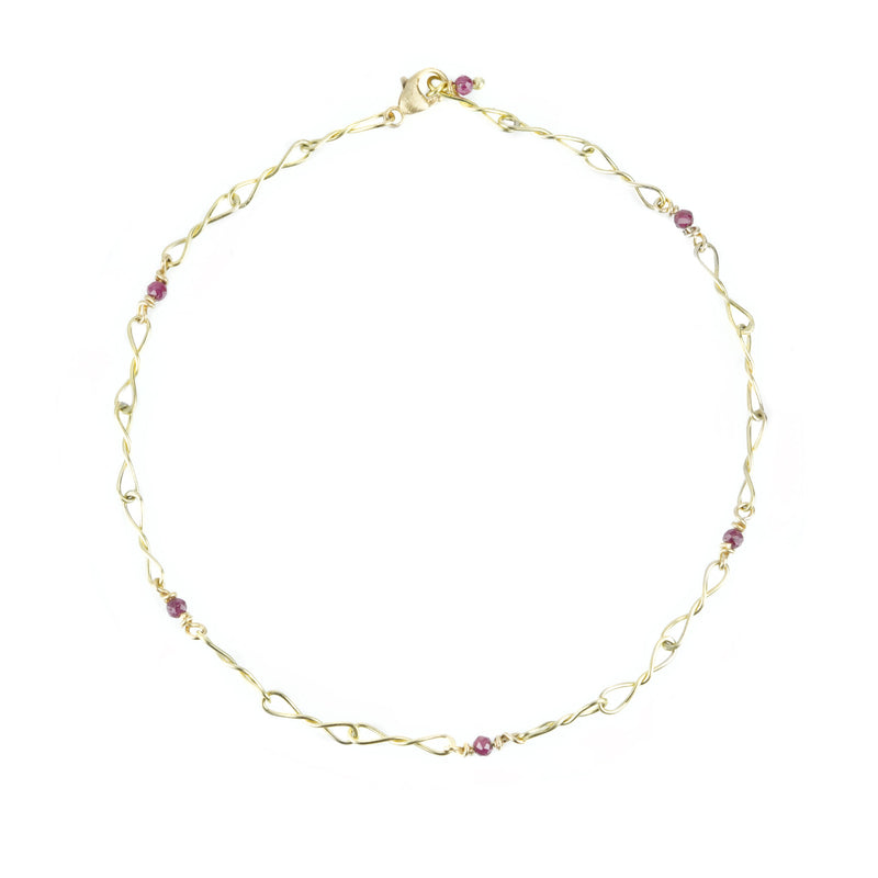 Lene Vibe Twisted Link Bracelet with Rubies | Quadrum Gallery