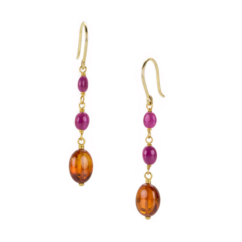 Mallary Marks Ruby and Garnet Spun Sugar Earrings | Quadrum Gallery