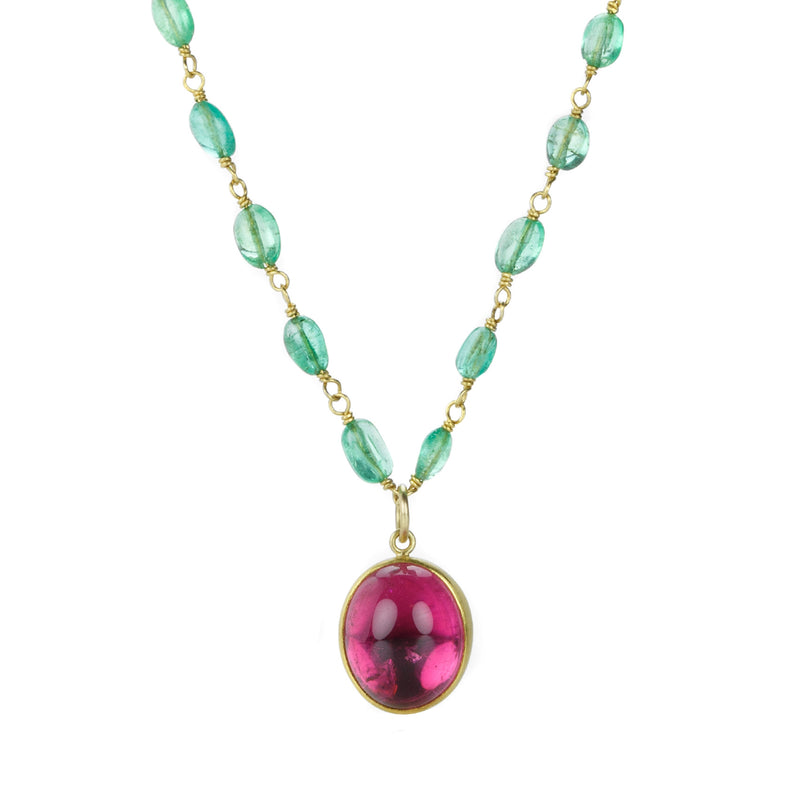 Mallary Marks Emerald and Pink Tourmaline Necklace | Quadrum Gallery