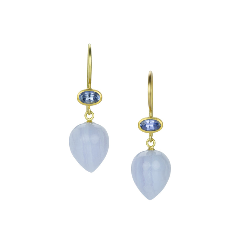 Mallary Marks Blue Sapphire and Agate Apple & Eve Earrings | Quadrum Gallery
