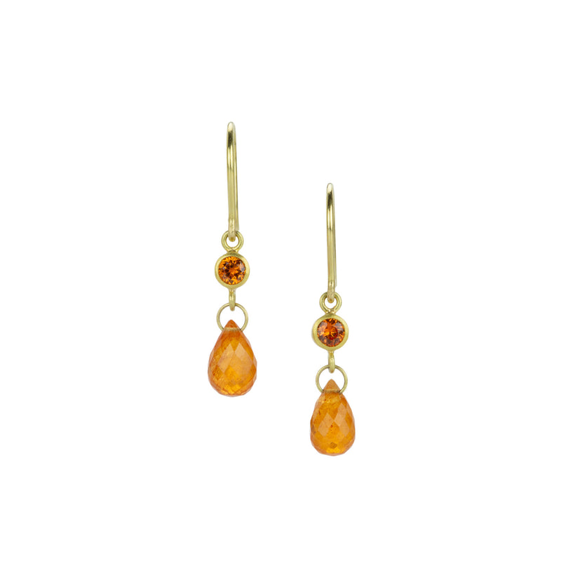 Mallary Marks Orange Sapphire and Garnet Apple & Eve Earrings | Quadrum Gallery
