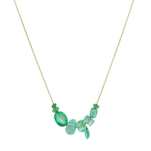 Mallary Marks Emerald Mini Collage Necklace | Quadrum Gallery