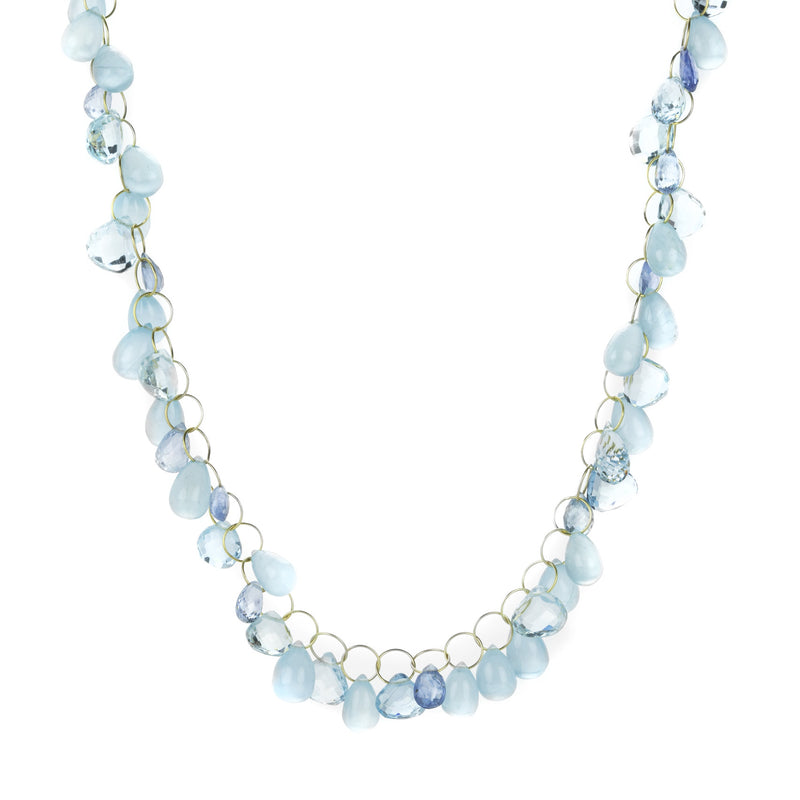 Mallary Marks Aquamarine and Sapphire Circus Briolette Necklace | Quadrum Gallery