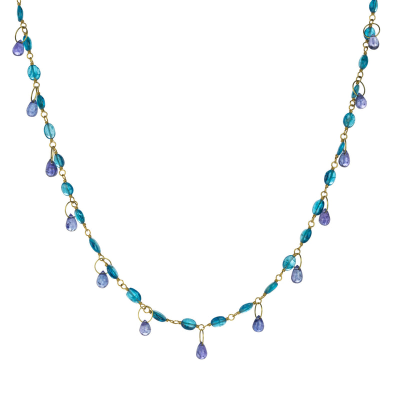 Mallary Marks Apatite & Tanzanite Spun Sugar Briolette Necklace | Quadrum Gallery