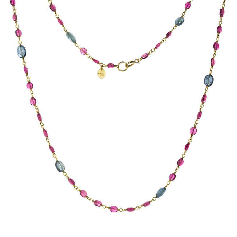 Mallary Marks Rubellite and Aquamarine Spun Sugar Necklace | Quadrum Gallery