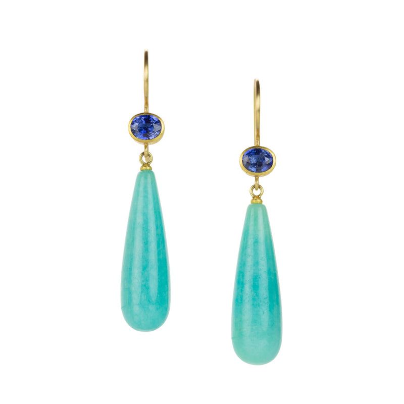 Mallary Marks Amazonite and Navy Sapphire Apple & Eve Earrings | Quadrum Gallery