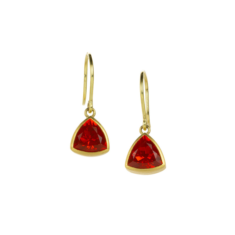 Mallary Marks Trillion Fire Opal Hard Candy Drop Earrings | Quadrum Gallery