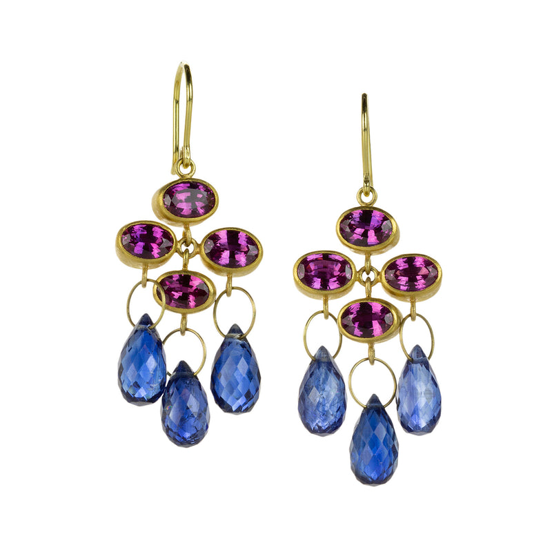 Mallary Marks Purple and Blue Trapeze Earrings | Quadrum Gallery