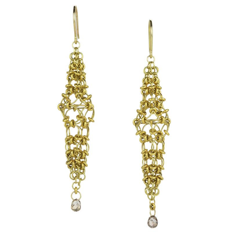 Mallary Marks Spire Earrings with Champagne Diamond Briolettes | Quadrum Gallery