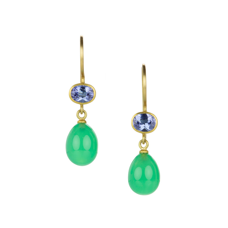 Mallary Marks Blue Sapphire and Chrysoprase Apple & Eve Earrings | Quadrum Gallery