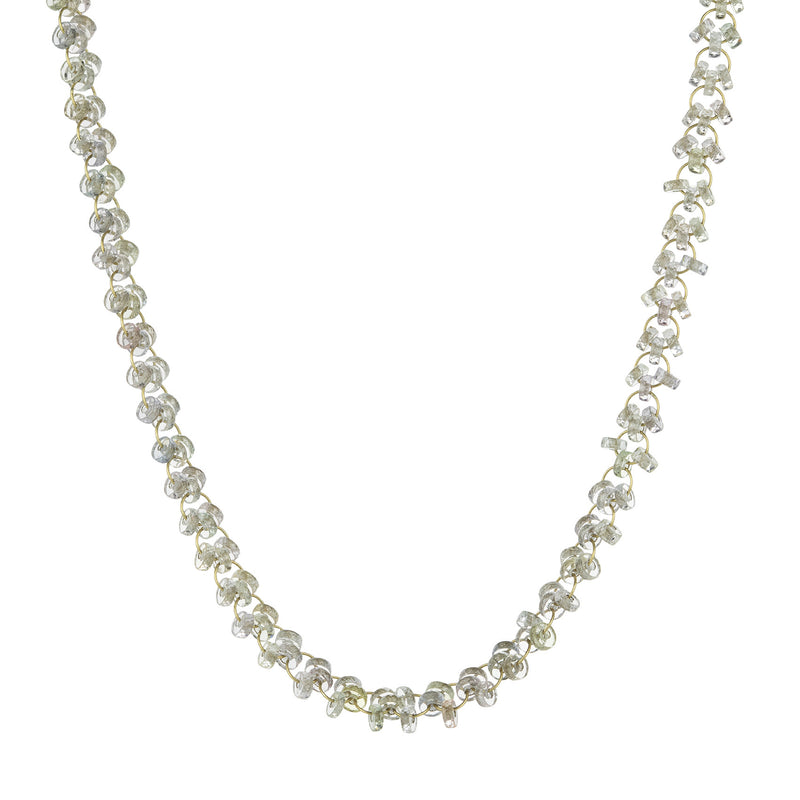 Mallary Marks White Sapphire Rondelle Stone Link Necklace | Quadrum Gallery