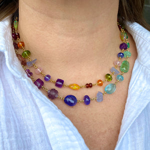 Mallary Marks Bright Rainbow Spun Sugar Necklace | Quadrum Gallery