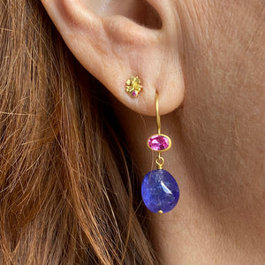 Mallary Marks Tanzanite and Pink Sapphire Apple & Eve Earrings | Quadrum Gallery