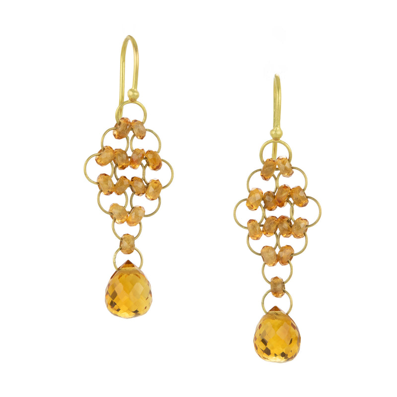 Mallary Marks Garnet and Citrine Kite Earrings | Quadrum Gallery
