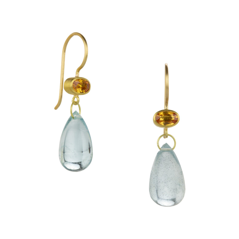 Mallary Marks 18k Sapphire and Aquamarine Apple & Eve Earrings | Quadrum Gallery