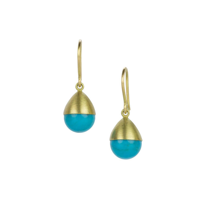 Mallary Marks 18k Turquoise Buoy Drop Earrings | Quadrum Gallery