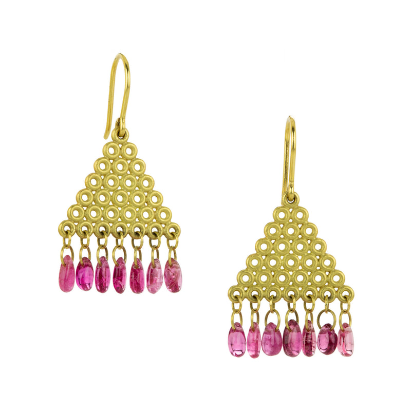 Mallary Marks Tourmaline Tibetan Pyramid Earrings | Quadrum Gallery
