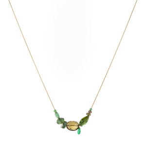 Mallary Marks Brown and Green Collage Necklace | Quadrum Gallery