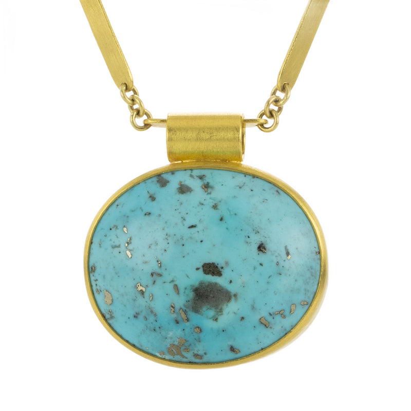 Mallary Marks Bamboo Chain with Turquoise Pendant  | Quadrum Gallery