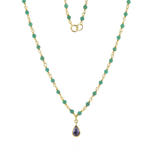 Mallary Marks Turquoise and Sapphire Spun Sugar Necklace | Quadrum Gallery