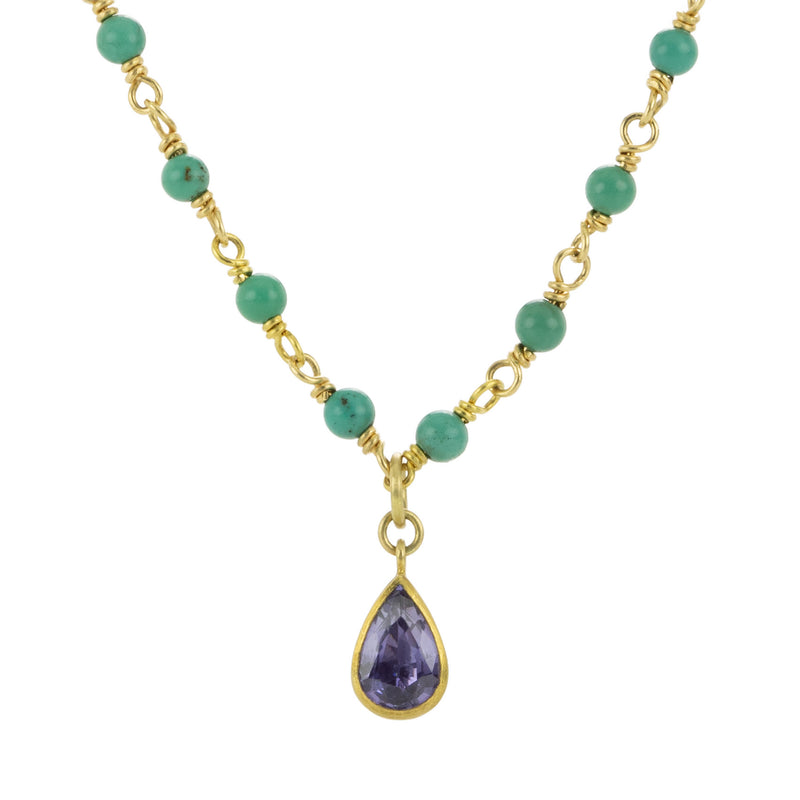 Mallary Marks Turquoise and Sapphire Spun Sugar Necklace | Quadrum Gallery