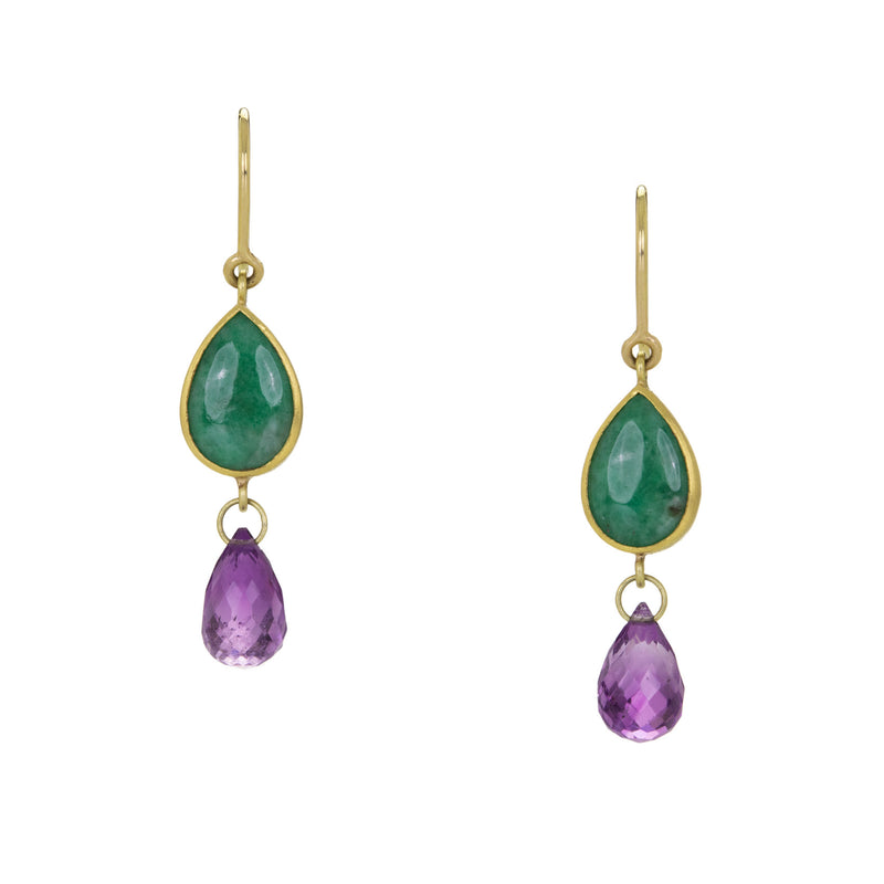 Mallary Marks Jade and Amethyst Apple & Eve Earrings | Quadrum Gallery